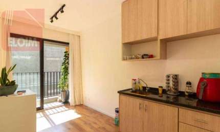 Apartamento com 1 dormitório para alugar, 28 m² por R$ 3.698,00/mês - Pinheiros - São Paulo/SP