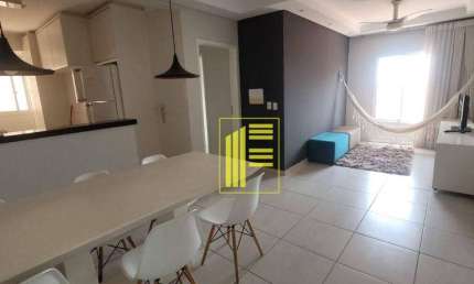 Apartamento mobiliado para locação na Vila Diniz com 02 dormitórios e garagem.
