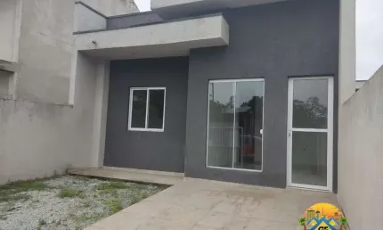 ﻿R$275mil - Casa de Frente para Rua - Financia - Casa Nova 3 Quartos Balneário Currais em Matinhos/PR
