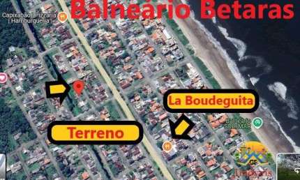 Terreno Três quadras do Mar, Balneário Betaras, Matinhos/PR