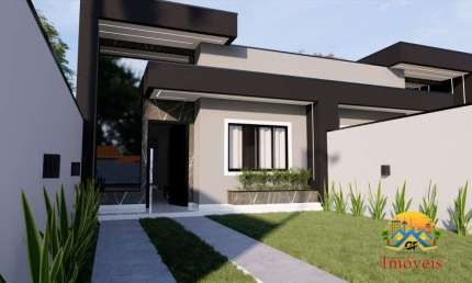 R$600mil - Lançamento à Venda - Casa 3 Quartos Moderna em Praia de Leste/PR - Balneário Monções