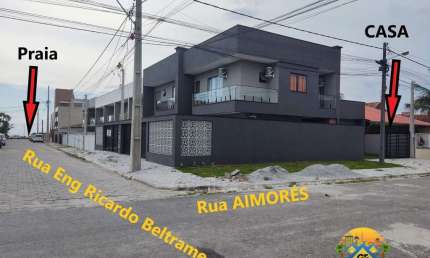 Casa Nova Mobiliada à Venda 100 metros da praia, Pontal do Paraná/PR R$550mil