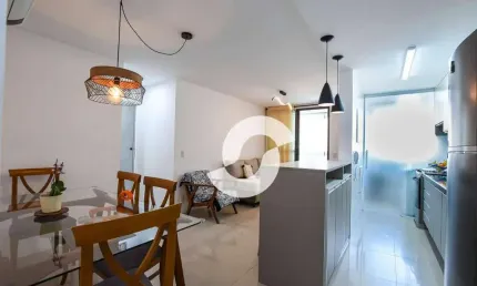 Excelente apartamento todo montado em Santa Rosa com 1 dormitório à venda, 53 m² por R$ 550.000 - Santa Rosa - Niterói/RJ