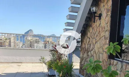 Icaraí, acorde todos os dias com essa linda vista da Baía de Guanabara! Cobertura Duplex, 4 quartos, junto Campo de São Bento.