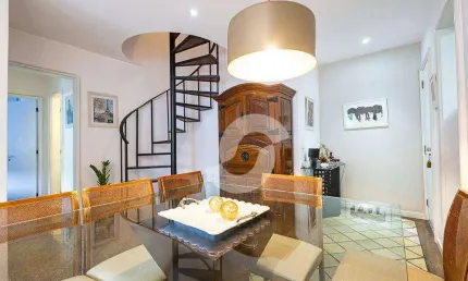 Cobertura duplex  , 3 quartos e 2 vagas.localizada em travessa com guarita, 170 m² por r$ 1.170 .000 - icaraí - niterói/rj