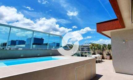 MAGNÍFICA COBERTURA DUPLEX C/ PISCINA EM ICARAÍ, VISTA LIVRE. 4 QUARTOS (3 SUÍTES) e 3 VAGAS. R$ 2.650.000