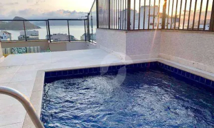 Cobertura com 4 dormitórios, 341 m² - venda por r$ 4.200.000,00 ou aluguel por r$ 27.958,37/mês - icaraí - niterói/rj