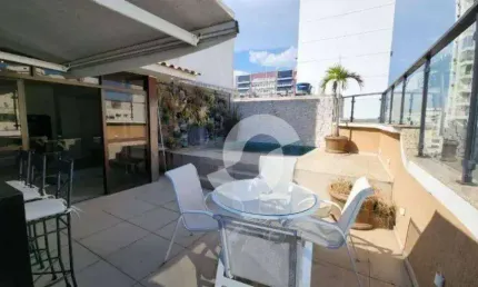 Cobertura com 3 dormitórios (1 suíte), 333 m², 4 vagas - venda por r$ 3.900.000 - icaraí - niterói/rj