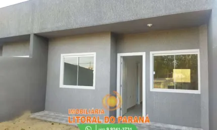 Casa Geminada 2 Quartos (Sendo 1 Suíte) em Pontal do Sul (FINANCIE)