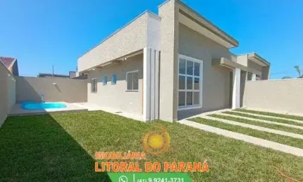 Casa Padrão 3 Quartos (sendo 1 suíte) com piscina em Gaivotas-Matinhos (FINANCIE)