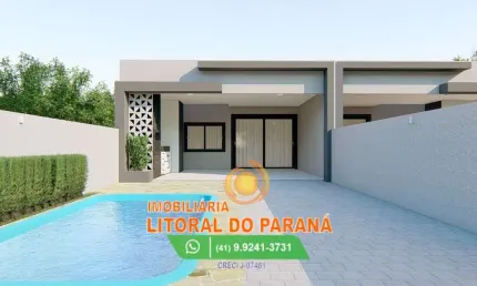 Casa Alvenaria 03 dormitórios sendo 01 suíte - Balneário Leblon - Pontal do Paraná