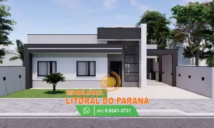 Casa de alvenaria - 03 dormitórios sendo 01 suíte - balneário ipanema - pontal do paraná