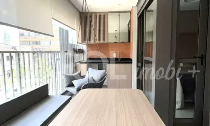 APARTAMENTO MOBILIADO COM VARANDA GOURMET - 1 DORMITÓRIO - 1 VAGA - JARDINS - LOCAÇÃO