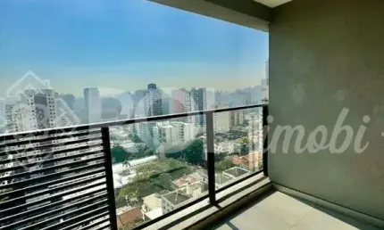 Studio mobiliado - varanda - novo - avenida poméia - locação