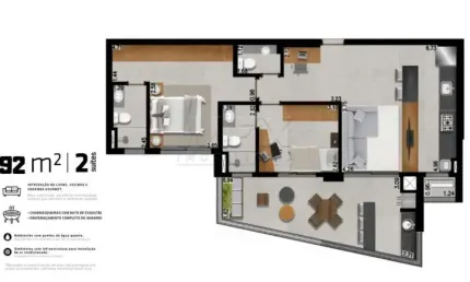 Apartamento com 2 quartos à venda na Rua Miguel Penha Corral, Vila Aviação, Bauru, 92 m2 por R$ 1.200.000