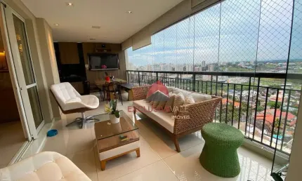 Apartamento com 3 suítes, varanda gourmet, andar alto à venda, 194 m² por r$ 2.900.000 - jardim aquarius - são josé dos campos/sp