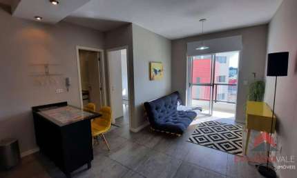 Apartamento Mobiliado com 1 dormitório, 32 m² - venda por R$ 415.000 ou aluguel por R$ 3.219/mês - Jardim Oswaldo Cruz - São José dos Campos/SP