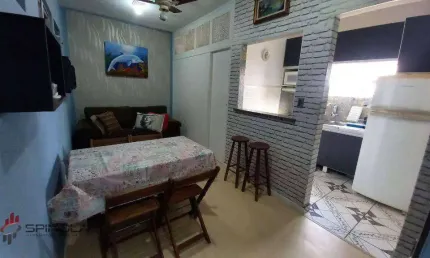 Kitnet com 1 dormitório à venda, 35 m² por r$ 160.000,00 - real - praia grande/sp
