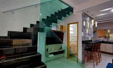 Sobrado com 2 dormitórios à venda, 49 m² por R$ 385.000,00 - Vila Caiçara - Praia Grande/SP