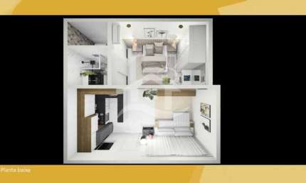 Apartamento Loft Residencial Fechado à venda , 1 quarto(s),  sendo 1 suíte(s) (home business) no bairro Maria Helena Novaes, 100 metros da praia, Peruíbe-SP