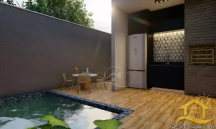 Casa térrea com piscina à venda , 2 quarto(s),  sendo 1 suíte(s)  no bairro centro, 0 metros da praia, itanhaém-sp
