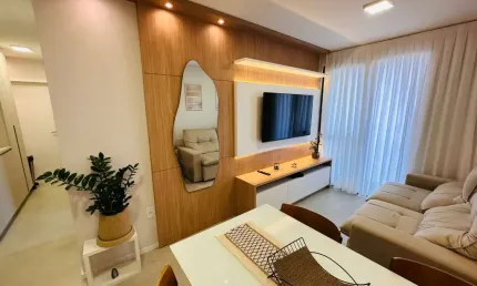 Apartamento mobiliado 02 dormitórios c/ 1 suíte - Areias