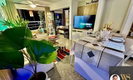 Flat frente mar 50 metros 1 suite 1 caga piscina academia , consierge , camareira e mais em Fortaleza Ceará