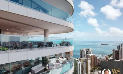 Manabu - Apartamento Alto Padrão com 4 suites, 5 vagas, 355 metros, na rua Sílvia jatahy no Bairro Meireles em Fortaleza Ceará próximo à Beida Mar