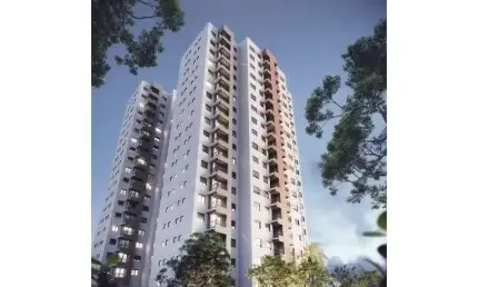 Cenário Condomínio Clube | Construtora Faal | Construção | 36 metros | 02 dormitórios | varanda | 01 vaga de moto