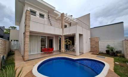 SOBRADO COM PISCINA E ÁREA GOURMET À VENDA NO CONDOMÍNIO JARDIM DE MÔNACO - HORTOLÂNDIA