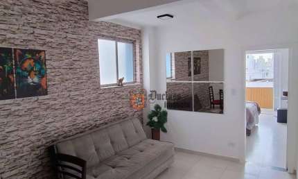 Apartamento com 1 dormitório à venda, 50 m² por R$ 530.000 - Boqueirão - Santos/SP