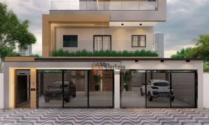 Sobrado com 3 dormitórios à venda, 78 m² por r$ 470.000,00 - vila guilhermina - praia grande/sp