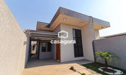 Casa 3 Quartos em Fazenda Rio Grande  Pé Direito Alto, Edícula e Detalhes Sofisticados
