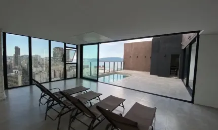 COBERTURA VISTA MAR - 4 SUÍTES, 4 VAGAS,  320m², PISCINA, PRÉDIO COM LAZER - JOSÉ MENINO-SANTOS