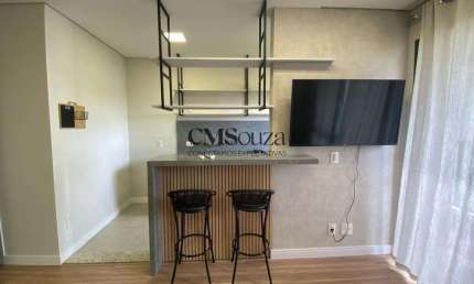 Apartamento à venda e para alugar em Londrina, Gleba Fazenda Palhano, com 1 suíte, com 45 m²