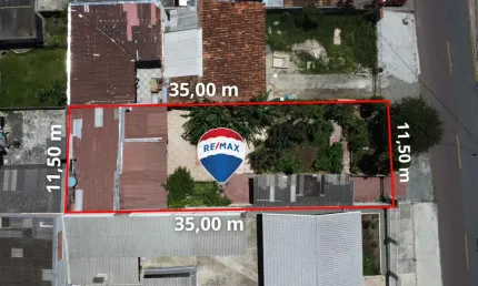 Terreno de 402,50 m², localizado no bairro Uberaba em Curitiba/PR