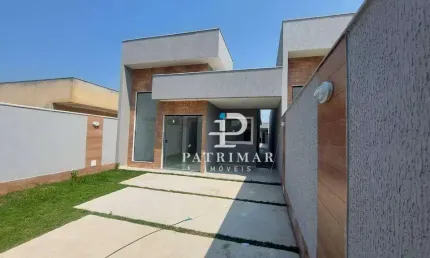 Casa com 3 quartos, sendo 1 suíte, área gourmet e quintal à venda, 100 m² por r$ 481.000 - itaipuaçu - maricá/rj