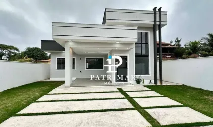 Casa com 3 quartos, suíte e área gourmet à venda, 113 m² por r$ 720.000 - jardim atlântico central (itaipuaçu) - maricá/rj