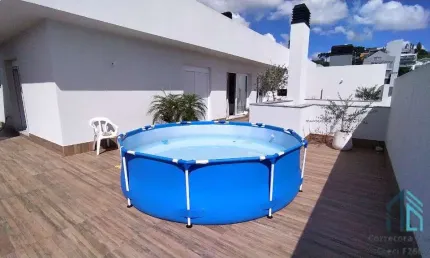 Cobertura, terraço com churrasqueira, 03 quartos c/suíte, 02 vagas em flores da cunha rs