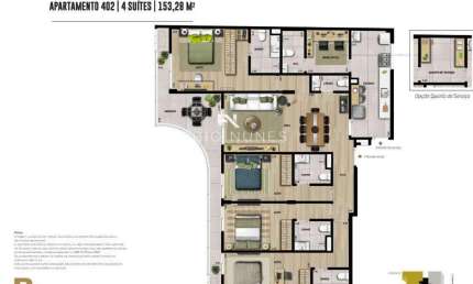 Apartamento com 4 quartos, 153,28m², à venda em Rio de Janeiro, Botafogo