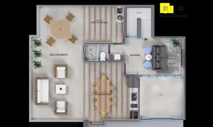 Apartamento com 3 quartos à venda em belo horizonte