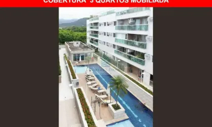 Cobertura à venda em Vargem Pequena, Rio de Janeiro-RJ: 3 quartos, 2 suítes, 2 salas, 3 banheiros, 2 vagas de garagem, 126m²!