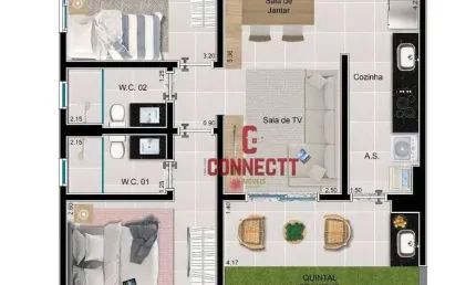 Apartamento com 2 dormitórios à venda, 65 m² por R$ 339.000,00 - Bonfim Paulista - Ribeirão Preto/SP