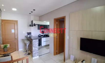 Apartamento com 1 dormitório para alugar, 38 m² por r$ 2.761,00/mês - jardim palma travassos - ribe