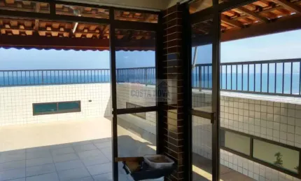 Cobertura a venda, 4 dormitórios, frente para o mar, bairro Canto do Forte