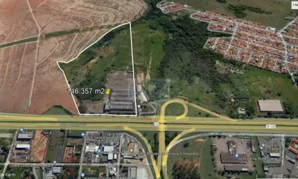 Área com 146.357,00 m², localização privilegiada e com grande estrutura de galpões