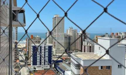 Apartamento vista mar de 63m² com 2 quartos, 1 suíte, 1 vaga, varanda gourmet e lazer completo