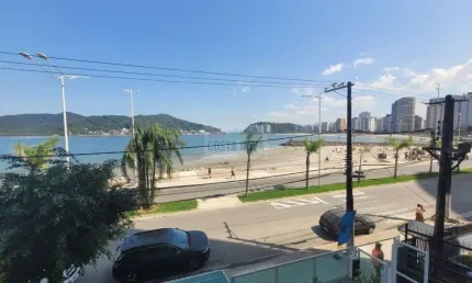 Apartamento frente mar de 1 quarto com dependência de empregados em São Vicente