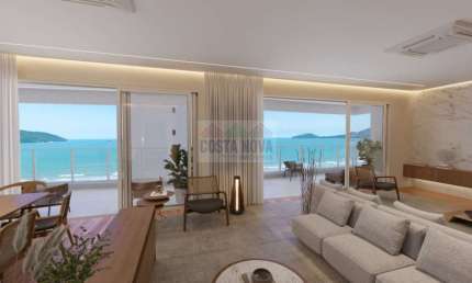 Exclusivo vista mar com 4 suítes no melhor ponto da orla de Santos