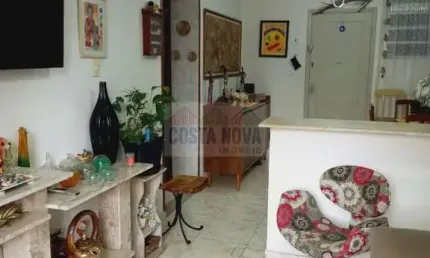 Apartamento à venda com 55m², 1 quarto, 1sala, 1 vaga e elevador no Centro de São Vicente